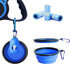 PETIMP Retractable Dog Leash Lightweight 16FT Leash Claw Print, with Folding Bowl,Dispenser,Rubbish Bags, for Small Medium Dogs(Blue)...