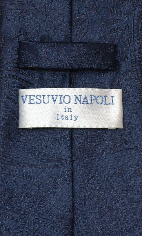 Vesuvio Napoli NeckTie NAVY BLUE Color Paisley Design Men's Neck Tie...