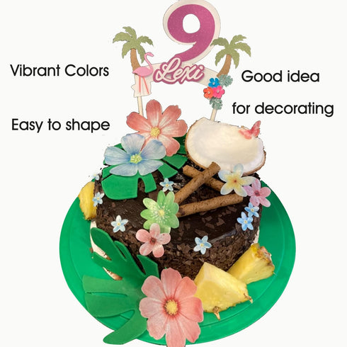 Set of 27 Edible Flowers & Butterflies Cupcake Toppers Wedding Cake Party Food Decoration Mixed Size & Colour...