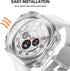 Cuteey 2+2 Pack for Samsung Galaxy Watch 7 Ultra Screen Protector Case 47mm, Hard PC Bumper Cover with Anti-Fog Tempered Glass Screen Protector fo...