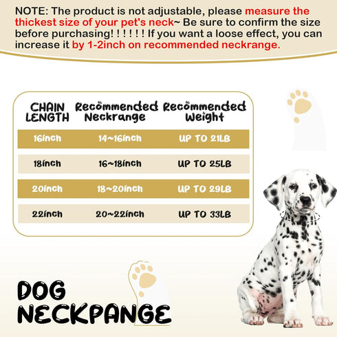 LEIFIDE Dog Chain Collar Gold 20 mm Wide Diamond Collar Large Dog Necklace Metal Pet Crystal Collar Jewelry Accessories for Medium Large Dogs(18 I...