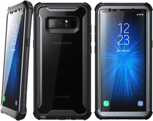 i-Blason Case for Galaxy Note 8 2017 Release, Ares Series Full-body Rugged Clear Bumper Case with Built-in Screen Protector (Black)...