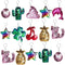 Outee Sequin Keychain 15 Pcs Flip Sequin Keychain for Mermaid Tail Clover Cat Animals Shape Christmas Gift Party Favors for Kids Adults Party Favo...