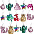 Outee Sequin Keychain 15 Pcs Flip Sequin Keychain for Mermaid Tail Clover Cat Animals Shape Christmas Gift Party Favors for Kids Adults Party Favo...