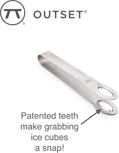 Outset Stainless Steel Ice Tongs, 8-Inch Length, Model:...