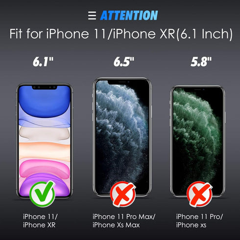 SPARIN Screen Protector Compatible with iPhone 11 / XR 6.1 inch, 4 Pack Tempered Glass with Alignment Frame......
