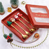Christmas Spoon Stainless Steel Christmas Tree Tea Spoon for Home, Xmas Coffee Spoon Dinner Forks Dessert Spoon Stirring Spoon Ice Cream Spoon Cre...