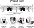 2 Racks and 3 Hooks Broom and Mop Holder Wall Mounted Garage Organizer Storage Tool Racks Stainless Steel Heavy Duty Hooks Self Adhesive Solid Non...