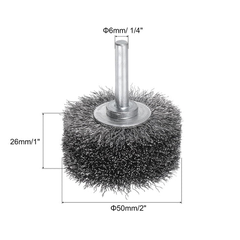 uxcell 2PCS Wire Wheel Brush for Drill Attachment 2" Carbon Steel Wire for Cleaning Removal Rust Stripping Corrosion...