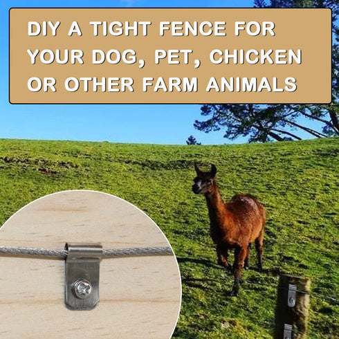 Wire Fence Clips 200 Pcs Fence Wire Clamps Stainless Steel Fencing Mounting Clips with 200 Pcs Stainless Steel Screws for 12-16 Gauge Welded Wire ...