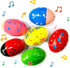 MEMOVAN Egg Shakers 6pcs Wooden Egg Shakers Maracas for Kids, Easter Eggs Shakers Toys, Wooden Musical Toy Percussion Instruments Easter Basket St...