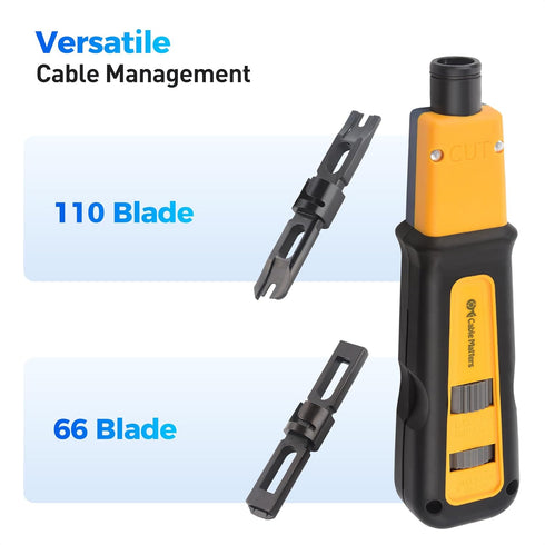 Cable Matters Punch Down Tool with 110 & 66 Blade, RJ45 Ethernet Punch Tool, Keystone Punchdown Tool for Cat 8, Cat 7, Cat 6A, Cat 6, Cat 5e, Cat ...