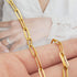 Julie Wang 2 Meters Gold Stainless Steel Paperclip Chain for Bulk Jewelry Making Soldered Cable Necklace Bracelet Chain DIY Accessories...