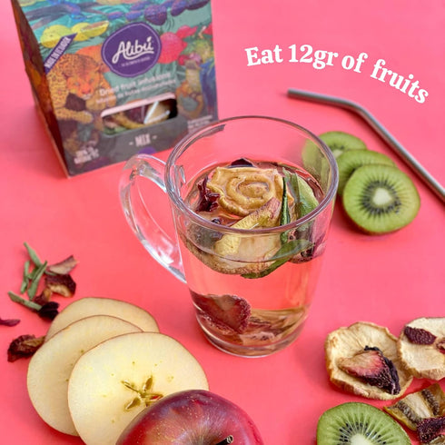 Alibú Dried Fruit Tea Infusions - Variety Pack - Certified Vegan, 100% Natural, Hot or Iced, Caffeine Free, Eat and Drink - Box of 2.12 oz...