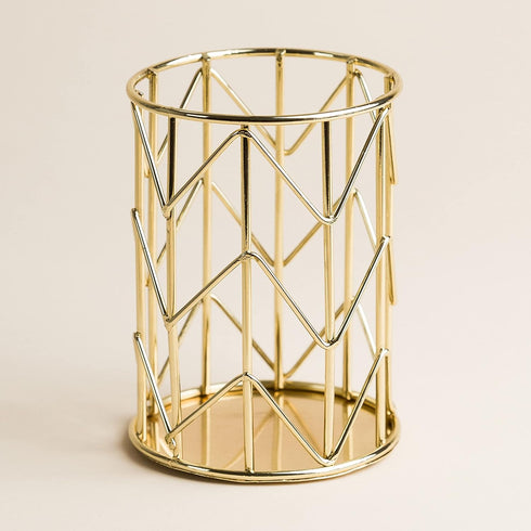 U Brands Pencil Cup, Wire Metal, Gold - 897U06-24...