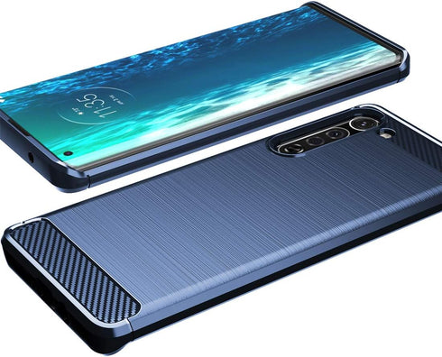 Osophter for Moto Edge 5G Case with Screen Protector Shock-Absorption Flexible TPU Rubber Protective Cell Phone Cover for Motorola Moto Edge 5G(Na...