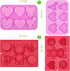4PCS Heart Shape Silicone Molds Valentine's Day Silicone Molds Non-Stick Baking Molds Valentines Day Mold for Valentine's Day Wedding Party Suppli...