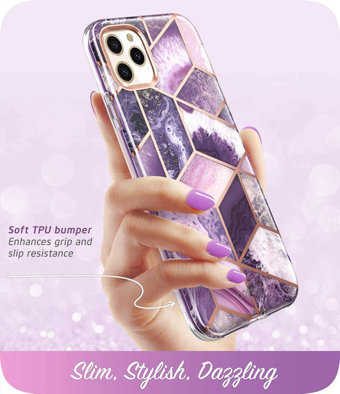i-Blason Cosmo Series Case for iPhone 11 Pro 5.8 inch, Slim Full-Body Stylish Protective Case with Built-in Screen Protector (Purple)...