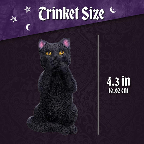 Nemesis Now Three Wise Felines Black Cat Figurines, Ancient Wisdom Decor, Hand-Painted Resin Collectibles, 8.5cm...