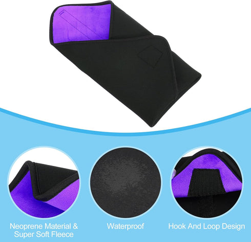 PATIKIL Camera Protective Wrap, 16"x16" Lens Wrap Cloth with Thick Protective Neoprene, Lens Pouch Bag with Hook and Loop for Lens, SLR, Black Pur...