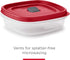 Rubbermaid 16-Piece BPA-Free Plastic Food Storage Set, Red Vented Lids - Microwave, Dishwasher Safe: Perfect for Meal Prep, Leftovers, and Kitchen...