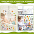 MARFOREVER 50 PCS Jungle Animals Window Gel Clings Stickers Removable and Reusable Window Clings Decals Thick Gel Clings for Adults Kids Classroom...