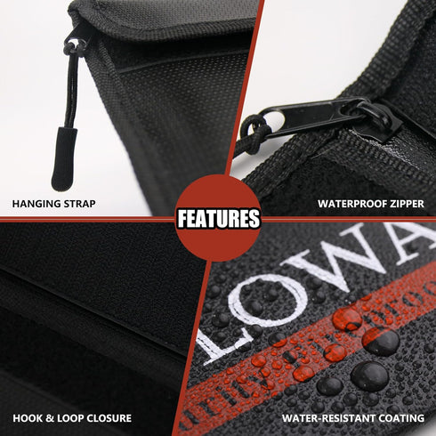 ROLOWAY Fireproof Bag (9.6 x 6.6 inches) 5200°F Heat Insulated, Fireproof Money Bag with Zipper for Cash, Fireproof Safe Bank Bag, Fireproof Money...