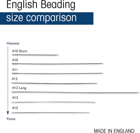 The Beadsmith Bead Embroidery Needles, Size 10 and 12 Assortment, Pack of 4, European Quality, Ideal for right angle weave - The blunt tips will n...
