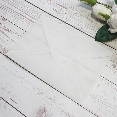 25 PCS A7 Translucent Paper Vellum Envelopes,5.35 x 7.7 inches, Perfect for 5x7 Weddings,Invitation Cards,Birthday Greeting Invite...