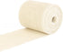 CleverDelights 4" Ivory Burlap Ribbon - Wired Edges - 10 Yards - Jute Burlap Fabric Ribbon...