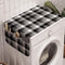 Lunarable Grey Plaid Washing Machine Organizer, Repeating Pattern of Symmetric Squares in Achromatic Colors Checkered, Anti-slip Fabric Cover for ...