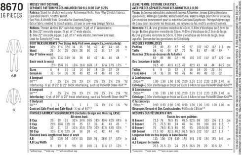 Simplicity Patterns COSTUMES, U5 (16-18-20-22-24)...