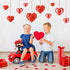 15 Pieces Valentine's Day 3D Heart Hanging Decorations Red Hearts Hanging Ornaments with Red Ribbons Party Supplies for Indoor Outdoor Bridal Show...