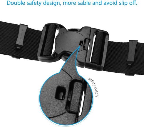 Powerextra Multifunction Outdoor Photography Adjustable Waist Strap Belt with D-rings for Hanging Tripod Lightweight Camera Bag Lens Pouch Flash B...
