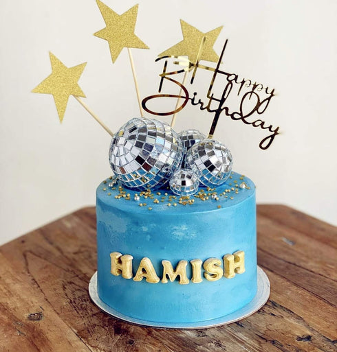 JeVenis Disco Ball Cake Decoration 70's Disco Party Supplies Disco Ball Dance Birthday Party Supplies...