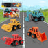 4Pcs Construction Toys,Friction Powered Construction Truck Toys Vehicles,Push and Go Construction Sand Truck Toys,Outdoor Toys with Bulldozer Exca...