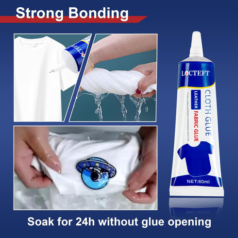 Fabric Glue, Liquid Stitch Fabric Adhesive, Clear Waterproof Glue for Fabric Repair and Permanent Bonding (2 PCS)...