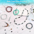 840pcs 8mm Glass Beads for Jewelry Making, 24 Colors Glass Beads for Bracelet Making, Marble Round Loose Beads for Men Women Bracelet Earring Neck...