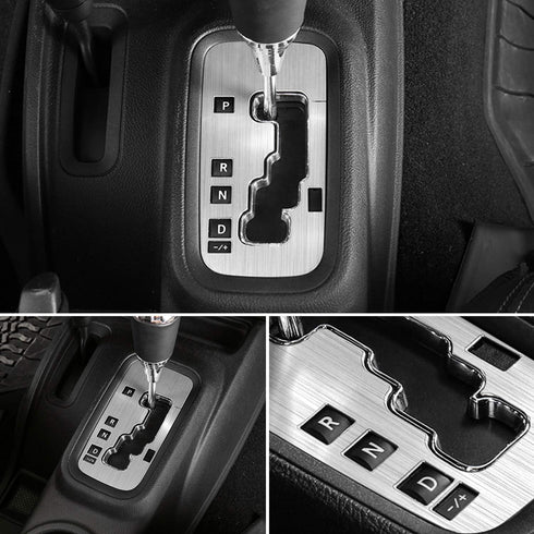Trim Gear Frame Cover Gear Shift Box Cover for Jeep Wrangler 2012-2018 JK JKU Sport Sahara Freedom Rubicon Unlimited Gear Shift Panel Cover Trim I...