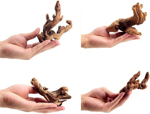 set of 4 4-6'' small natural driftwood for aquarium Styling carefully selected natural aquarium decor driftwood for reptile tank Reptile tank wood...