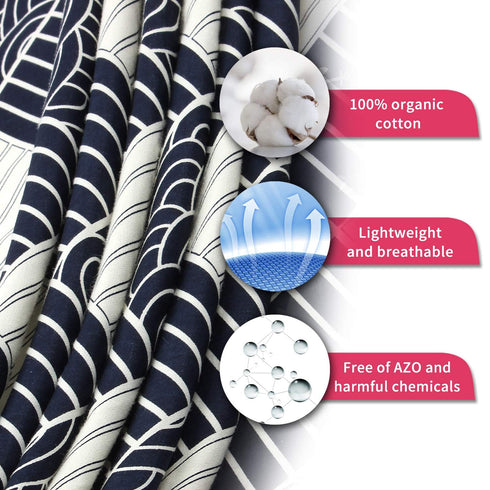 UHINOOS Nursing Cover for Mom Breastfeeding, Baby Privacy Nursing Covers Up Breathable Cotton with Ajustable Hoop for Mother (Black)...