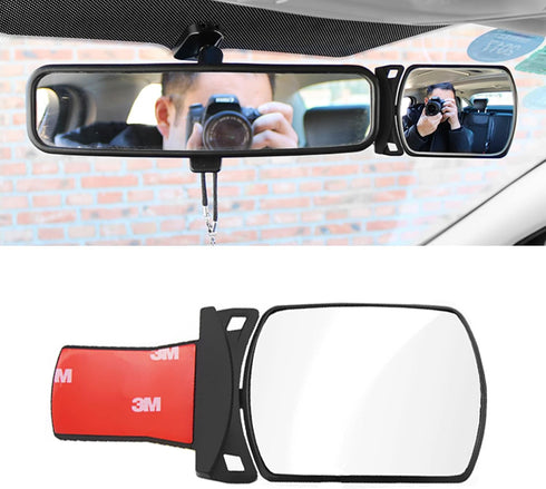 Universal Car Interior Rearview Mirror Auxiliary Mirror-Folding and Rotating to Adjust the Angle, Dedicated to Observe the Rear Wide-Angle HD Conv...