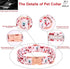 Christmas Dog Collar for Medium Dog, Pink Elk Santa Claus Male Dog Collar with Safety Metal Buckle Adjustable Puppy Collars for Small Large Boy&Gi...