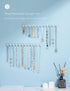 Mymazn 2 Pack Acrylic Necklaces Holder Hanging Jewelry Organizer Wall Mounted Necklace Hangers with 12 Hooks, Clear Jewelry Hangers for Necklace O...