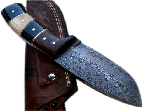 Poshland BC-1092 Handmade Damascus Steel 8 Inches Full Tang Skiner Knife...