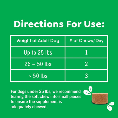 Greenies Supplements Digestive Health Probiotics for Dogs Chicken Flavor, 40 Count Soft Chews Dog Probiotics, 7.8 oz. Pouch...