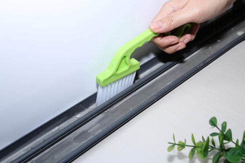 2pcs Hand-held Groove Gap Cleaning Tools Door Window Track Kitchen Cleaning Brushes(Green)...
