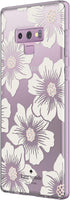 kate spade new york Defensive Hardshell Case for Samsung Galaxy Note9 - Hollyhock Floral Clear/Cream with Stones...