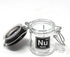 Airtight Glass Herb Mini Storage Jar with Clamping Lid in Choice of Design (Nugs, Small)...