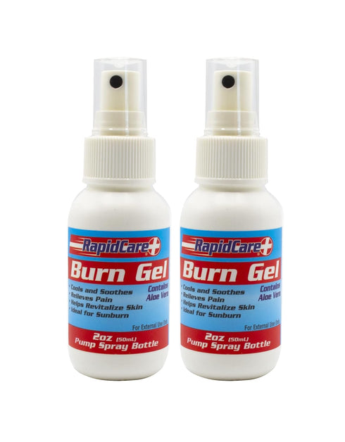 Rapid Care First Aid 600-2 Burn Gel Spray, Relieves Pain, Cools & Soothes Burns and Scalds, Revitalizes Skin, 2 oz Bottle, Pack of 2...